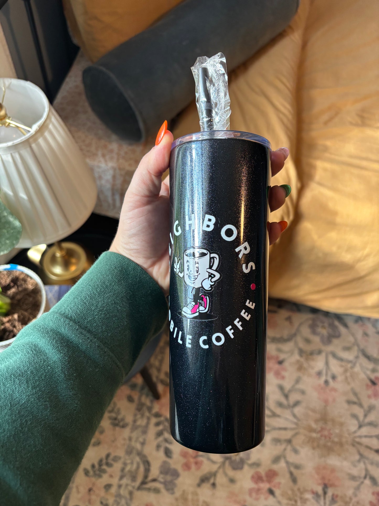Neighbors Logo Stainless Steel Tumbler - 20oz skinny