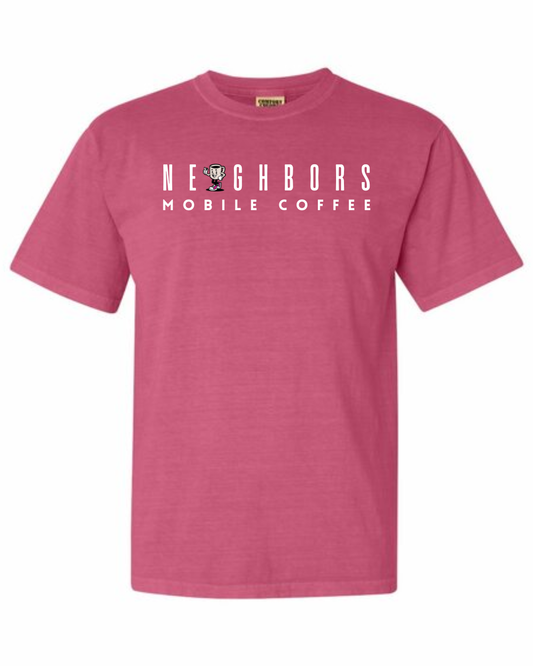 PRE-ORDER - Neighbors Lettering Tee - Comfort Colors (crunchberry)