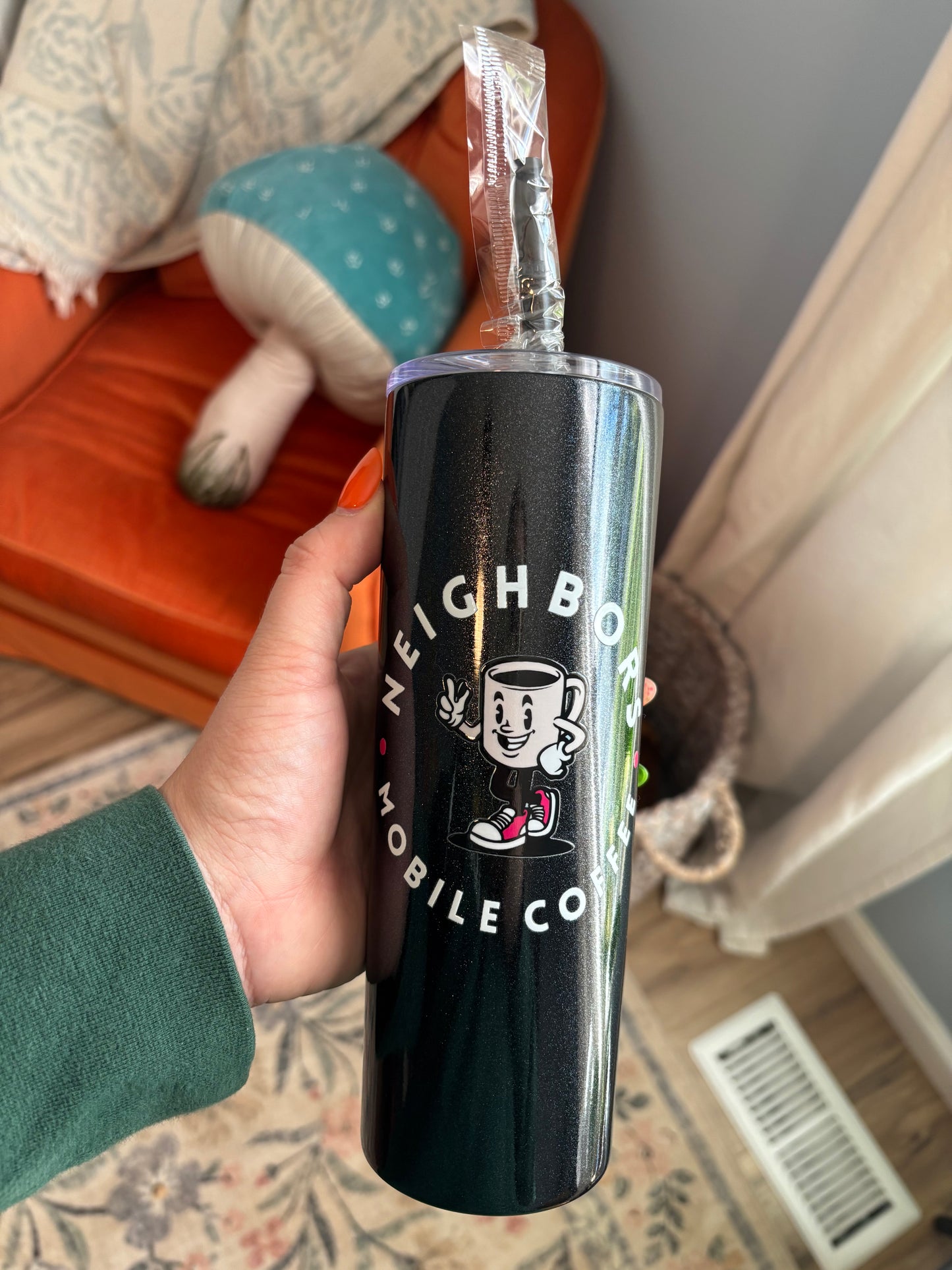 Neighbors Logo Stainless Steel Tumbler - 20oz skinny