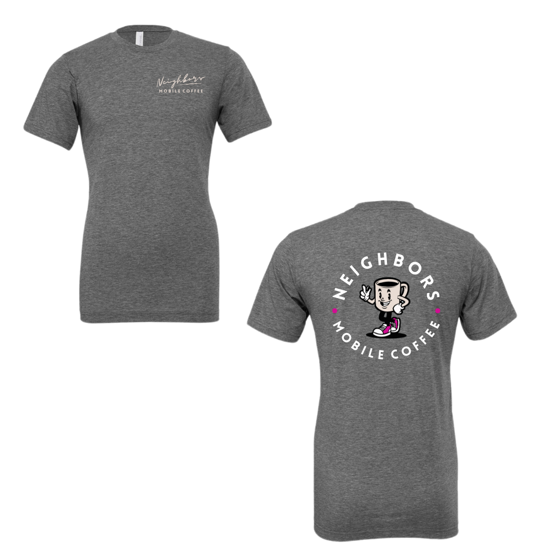 Neighbors Logo Tee - Heather Grey - BELLA + CANVAS -CVC Jersey Tee