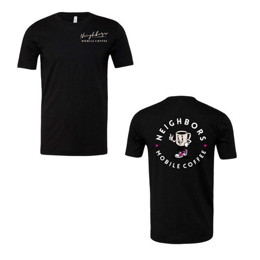 Neighbors Logo Tee - Heather Black - BELLA + CANVAS -CVC Jersey Tee