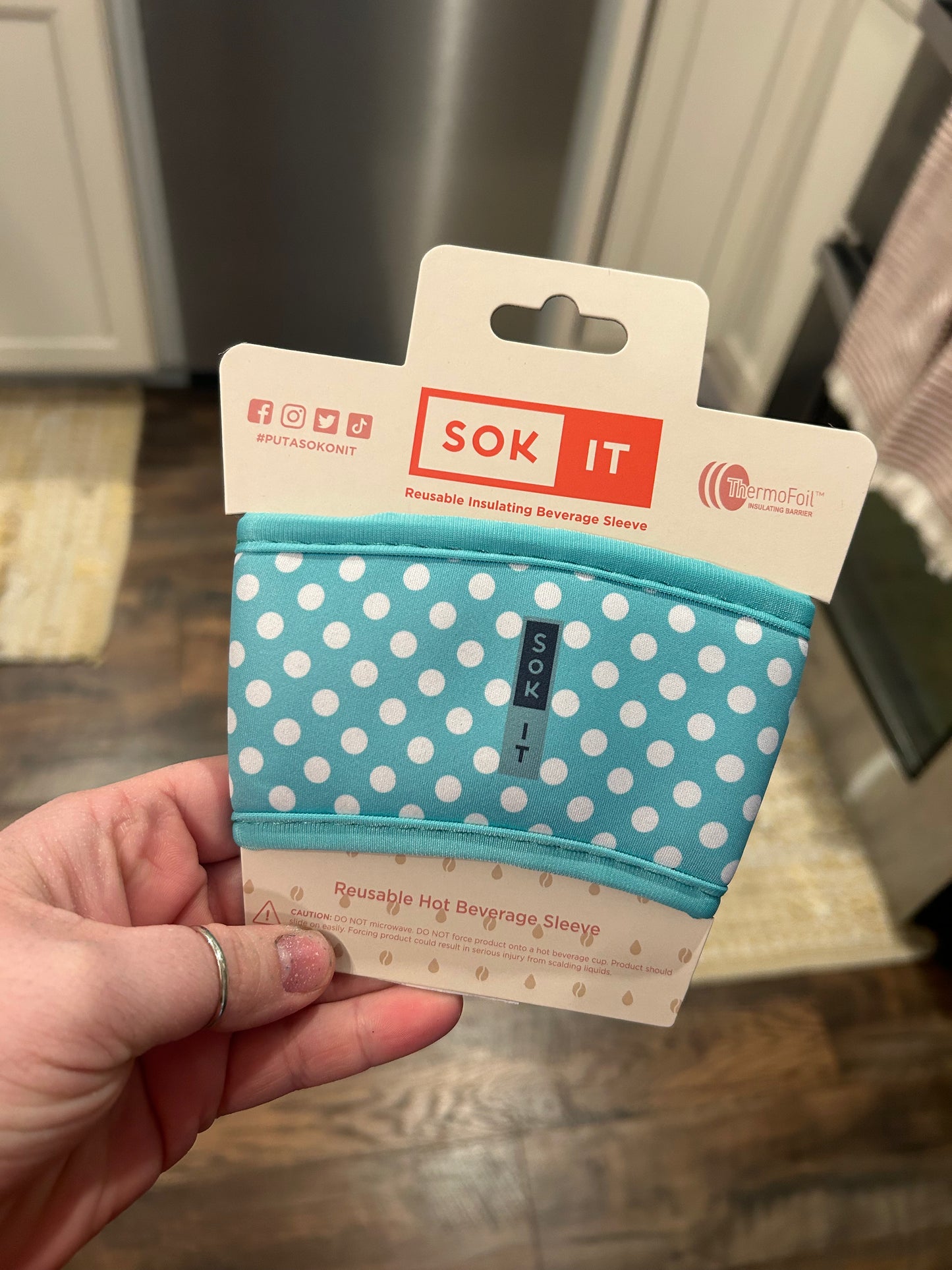 Hot Sok - Teal Polkadots