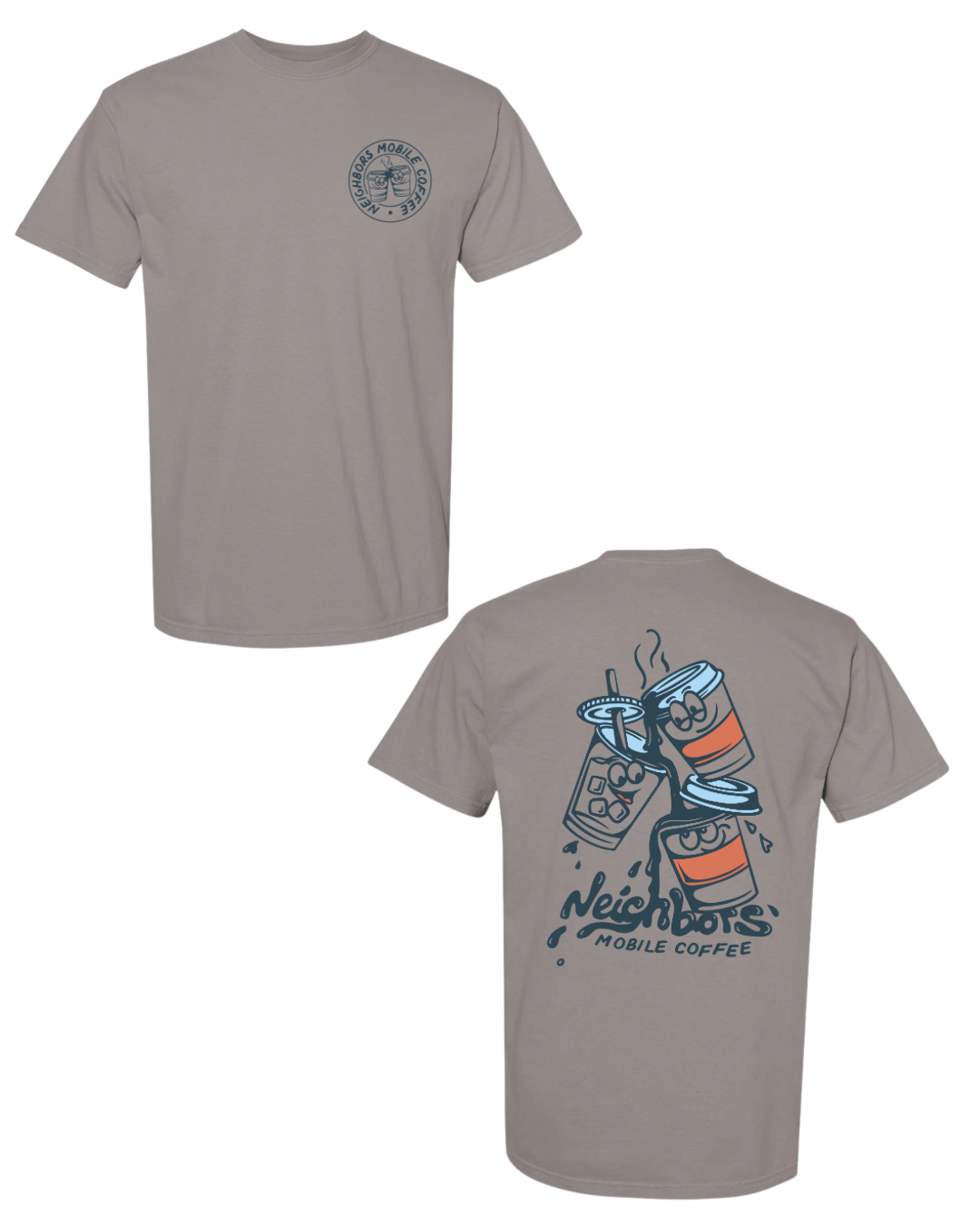 Pour Into Your Neighbors - ink-based printed design (GRAY)