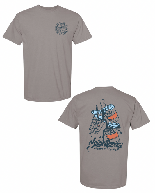 PRE-ORDER Pour Into Your Neighbors - ink-based printed design (GRAY)