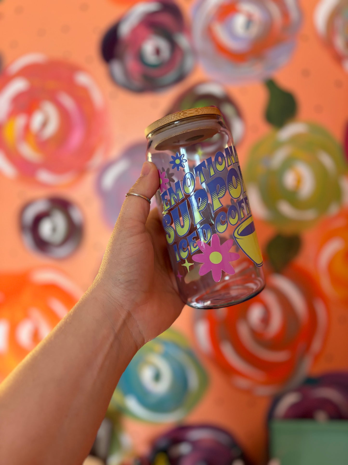 Emotional Support Coffee - beer can glass