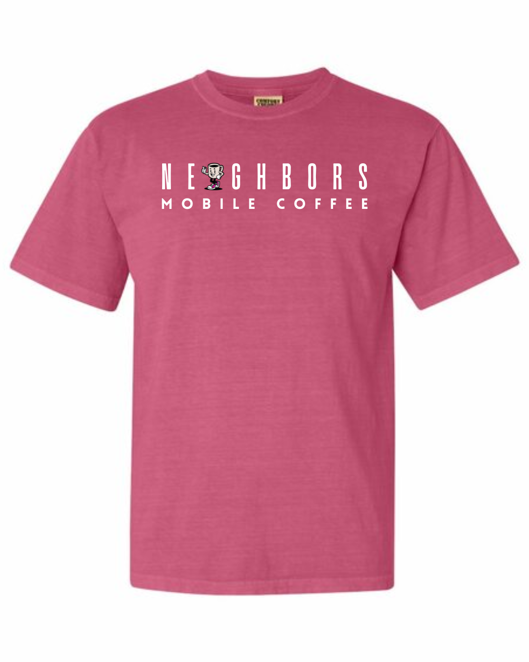 Neighbors Lettering Tee - Comfort Colors (crunchberry)