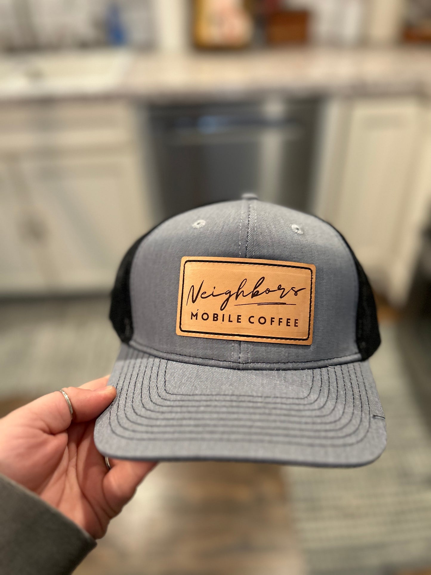 Neighbors Leather Logo Hat - 2 styles