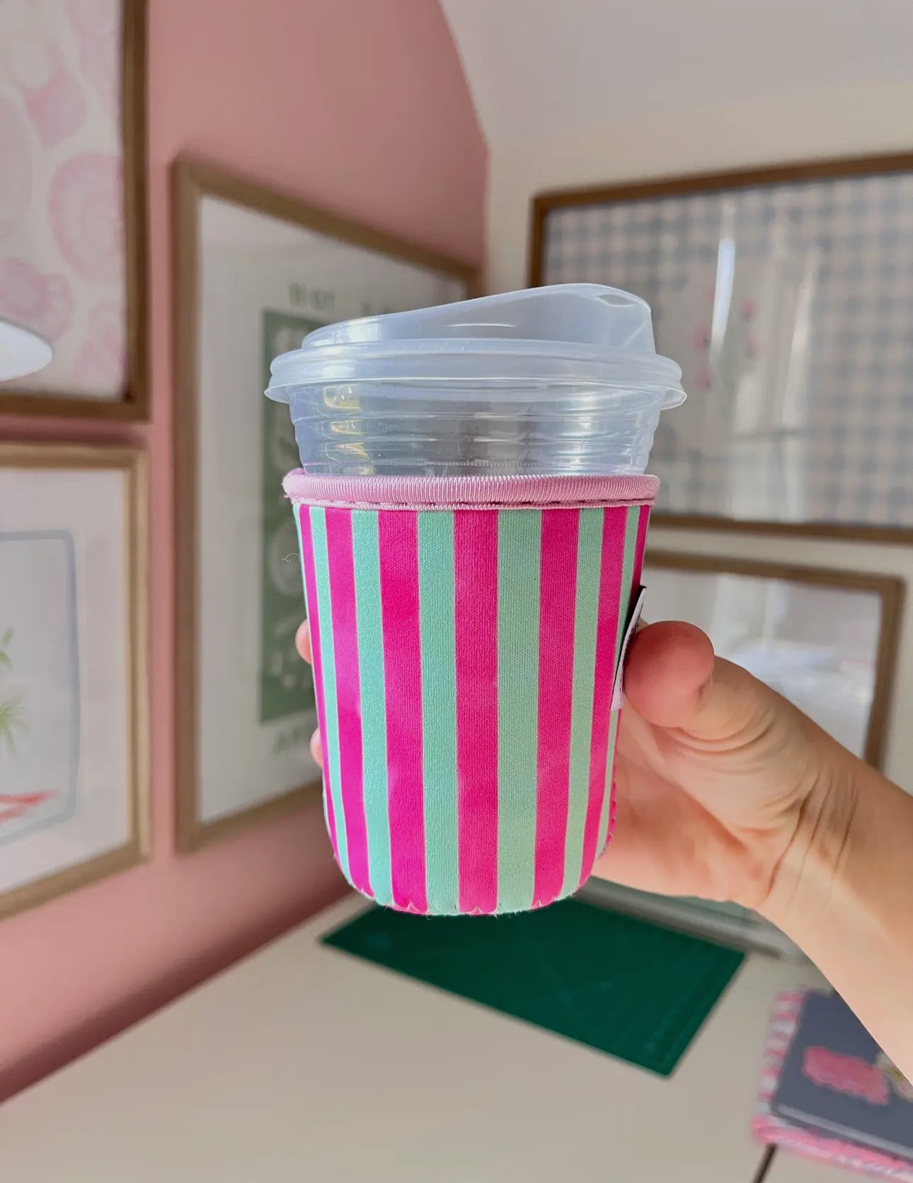 Iced Coffee Sleeve -SMALL SIZE Matcha Girly